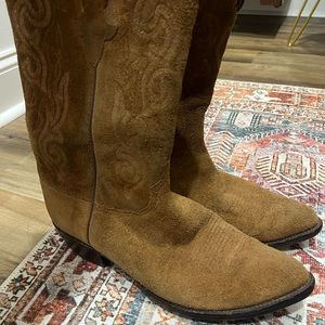 Lucchese vintage rough out suede like new 12 D